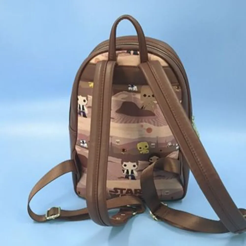 Loungefly Funko Pop Star Wars Tatooine Chewie Hans Solo Mini Backpack